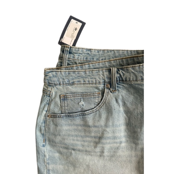 NEW Universal Thread size 26 denim jeans mini skirt light distressed wash faded - Picture 4 of 10